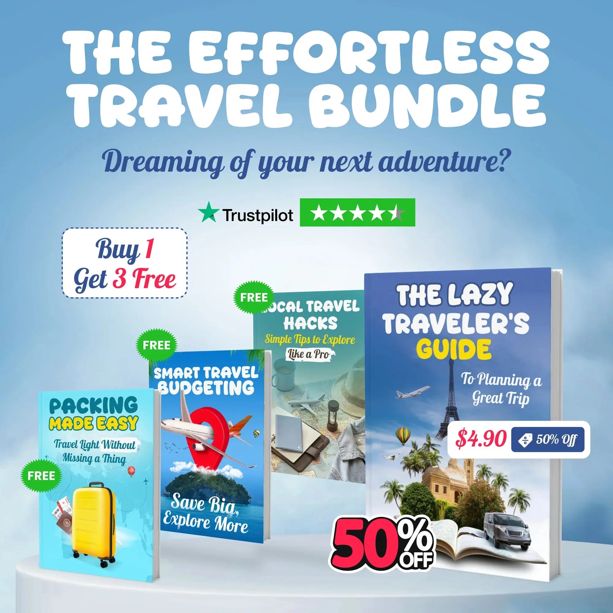 The Lazy Traveler's Guide to Planning a Great Trip (50% OFF +3 FREE)